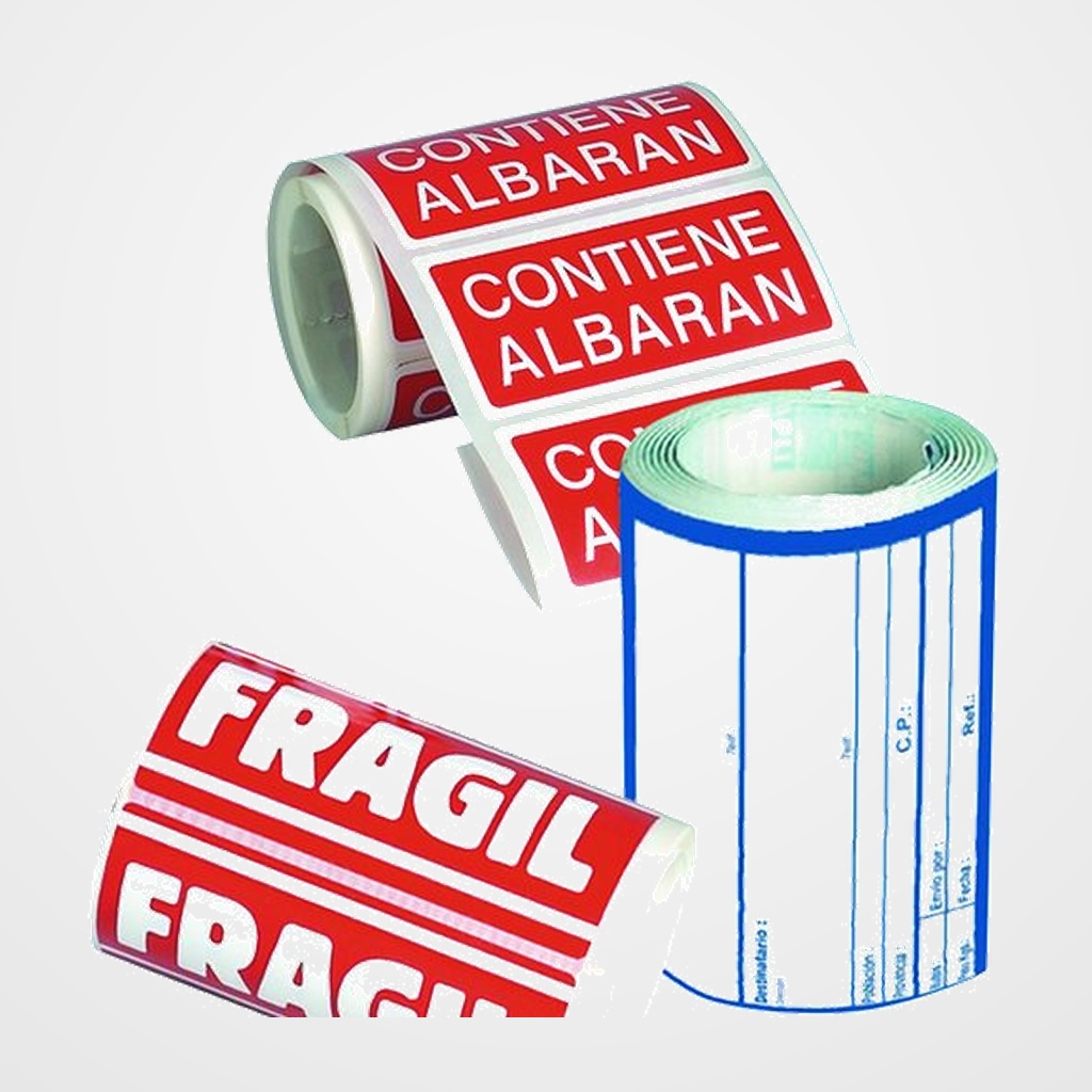 ETIQUETAS ENVIO APLI 50x100 mm ROLLO 200 uds. FRAGIL  (00296)