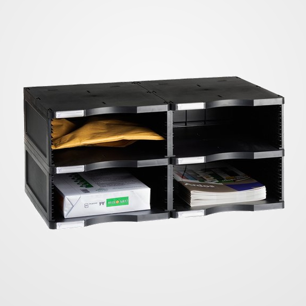 MODULO ARCHIVO 2000 ARCHIVODOC A4 APAISADO 4 CAJONES JUMBO NEGRO