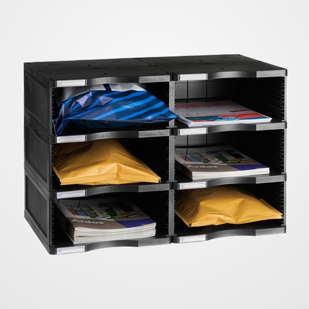 MODULO ARCHIVO 2000 ARCHIVODOC A4 APAISADO 6 CAJONES JUMBO NEGRO