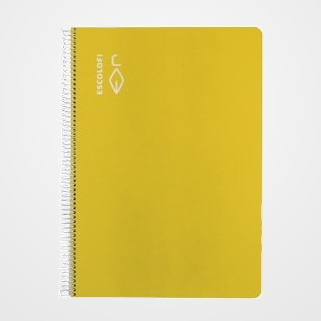 BLOC ESCOLOFI tapa DURA A4 80h CUADRIC.4x4 70g AMARILLO