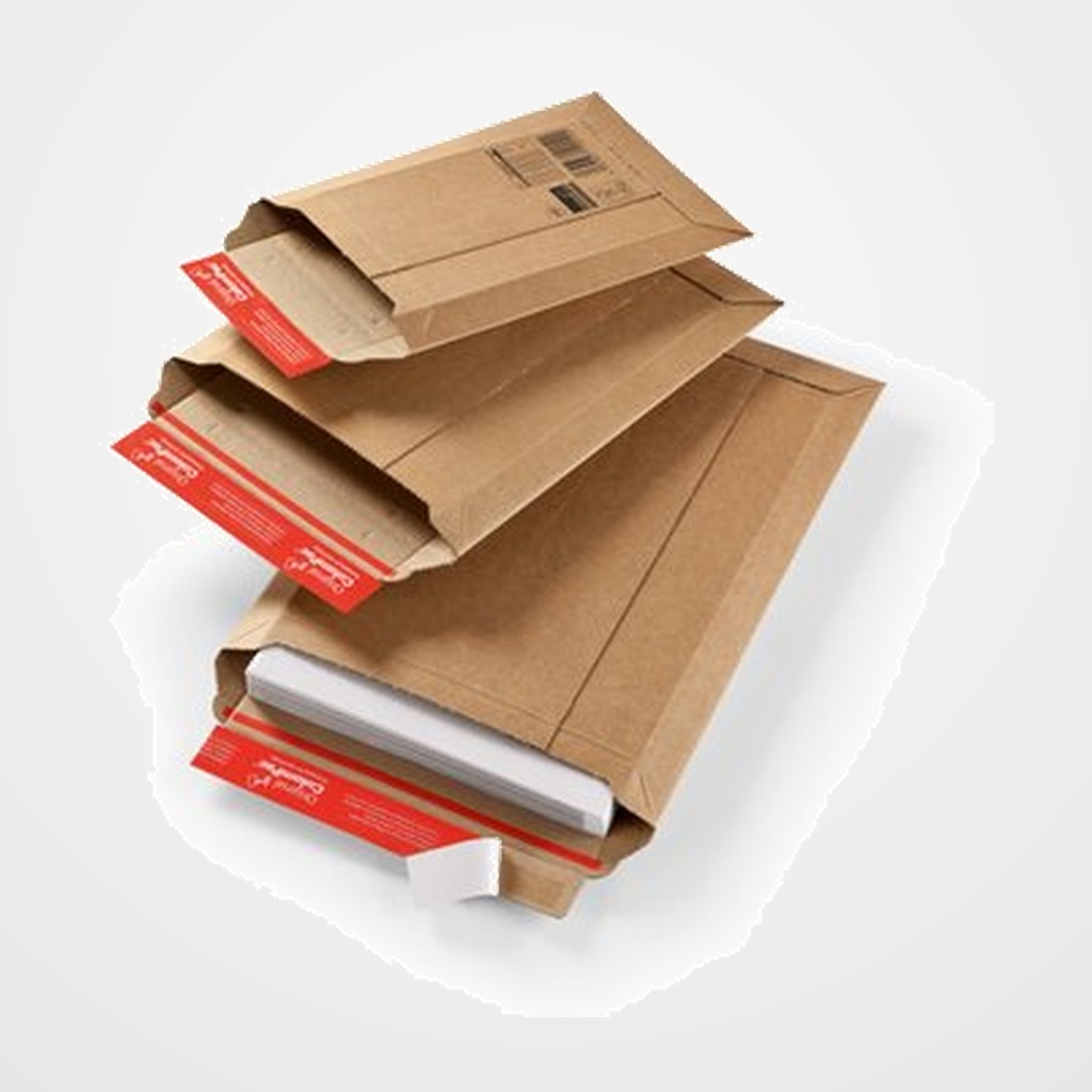 SOBRE-BOLSA COLOMPAC 262x375x50 CARTON CORRUGADO C/FUELLE CAJA de 100