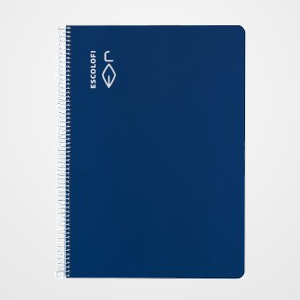 BLOC ESCOLOFI tapa DURA A4 80h CUADRIC.4x4 70g CABEZA Y PIE AZUL