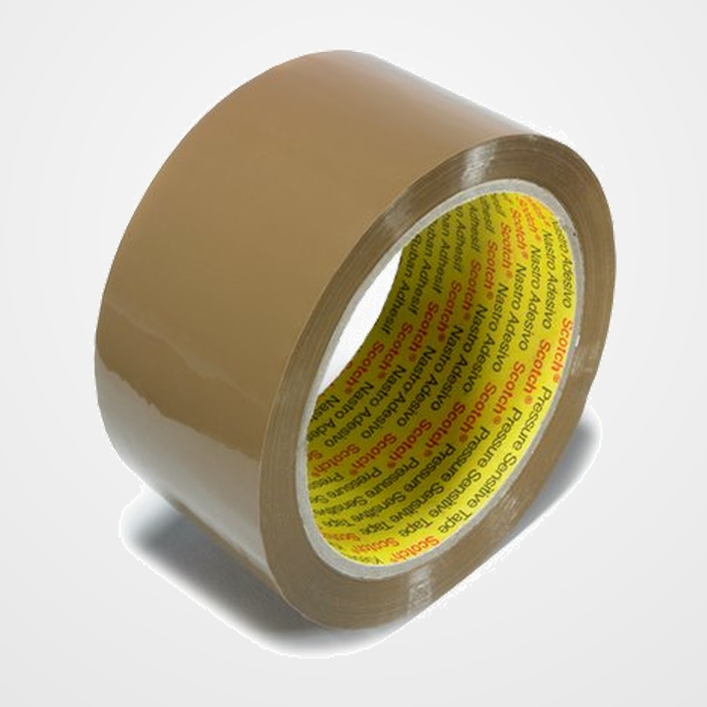 CINTA de EMBALAJE SCOTCH PP rollo 66x50 BAJO RUIDO MARRON