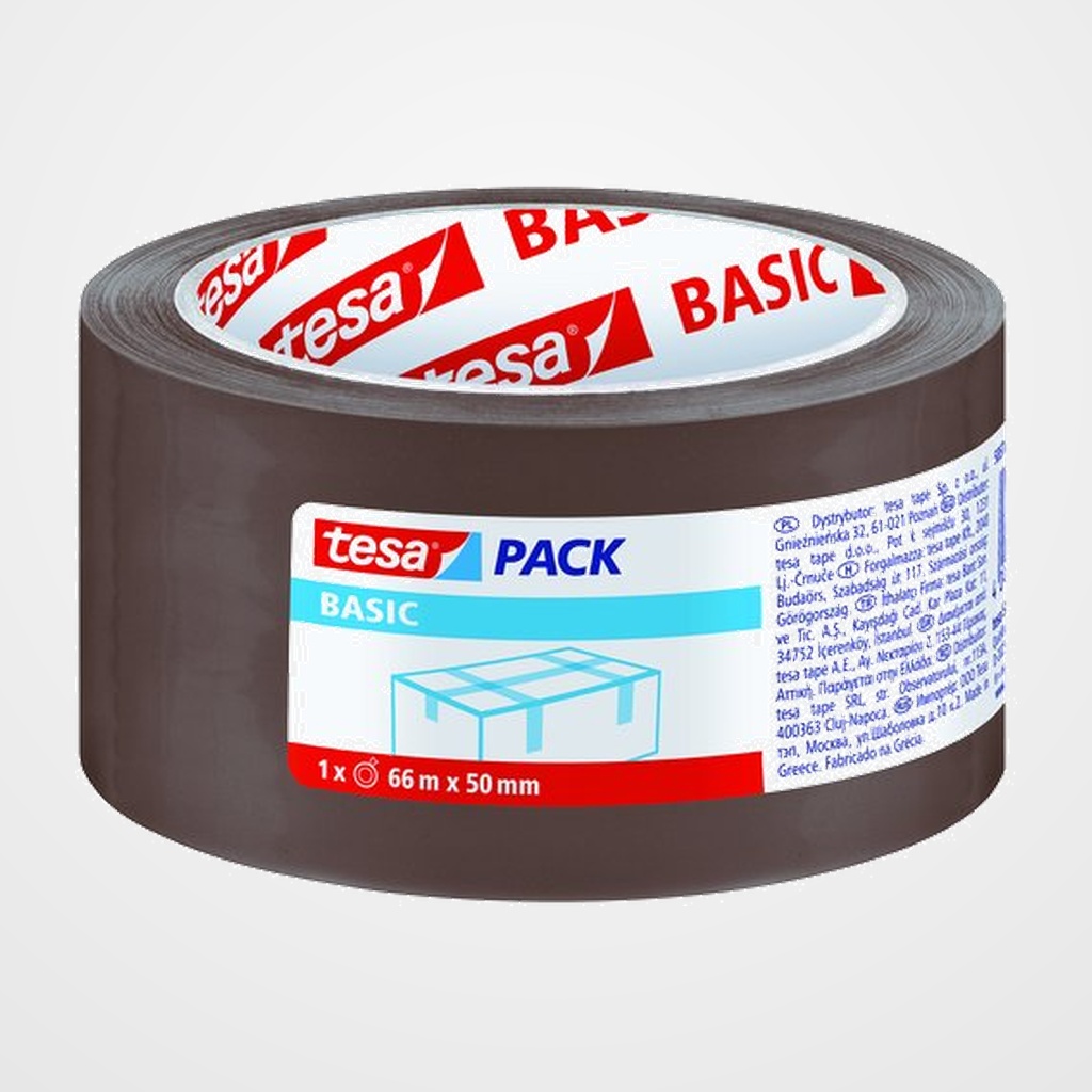 CINTA de EMBALAJE TESA BASIC PP rollo 66x50 MARRON