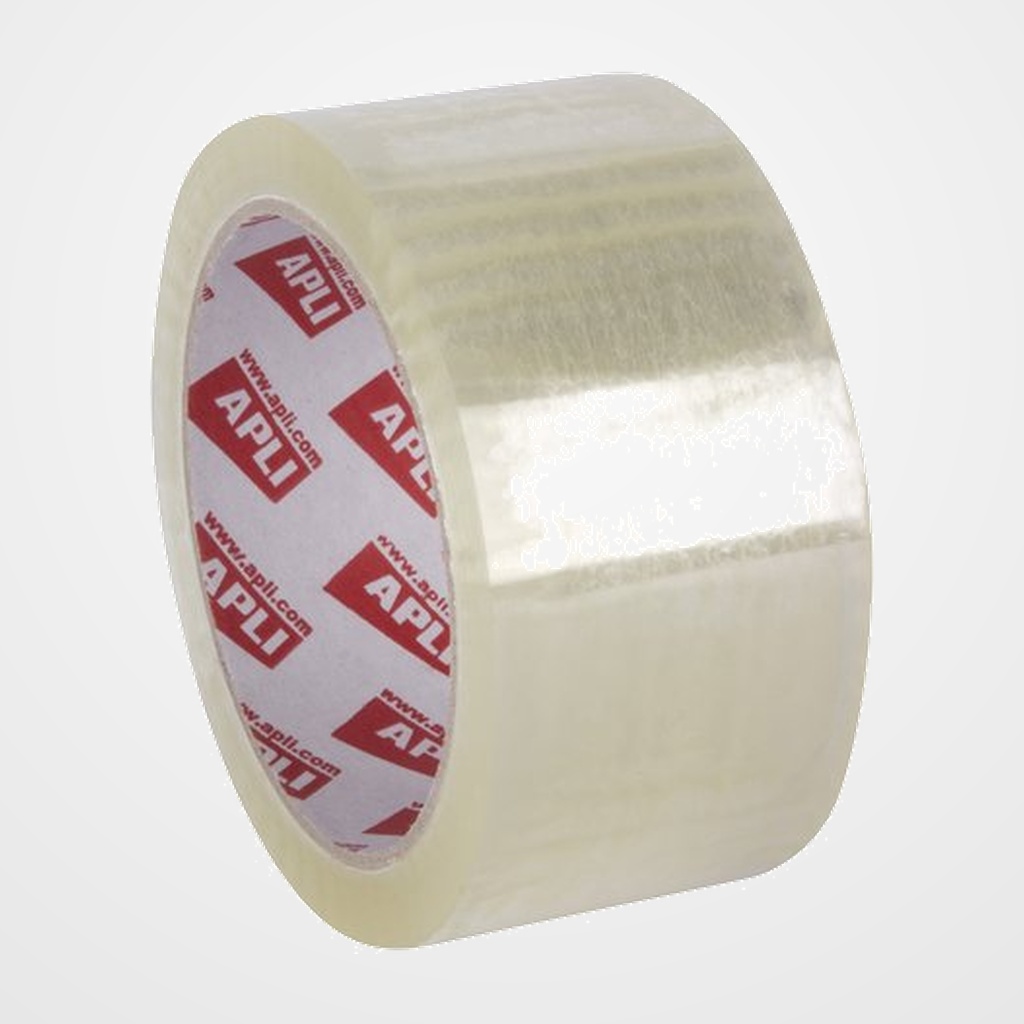 CINTA de EMBALAJE APLI PP rollo 66x48 TRANSPARENTE (adh.solvente)