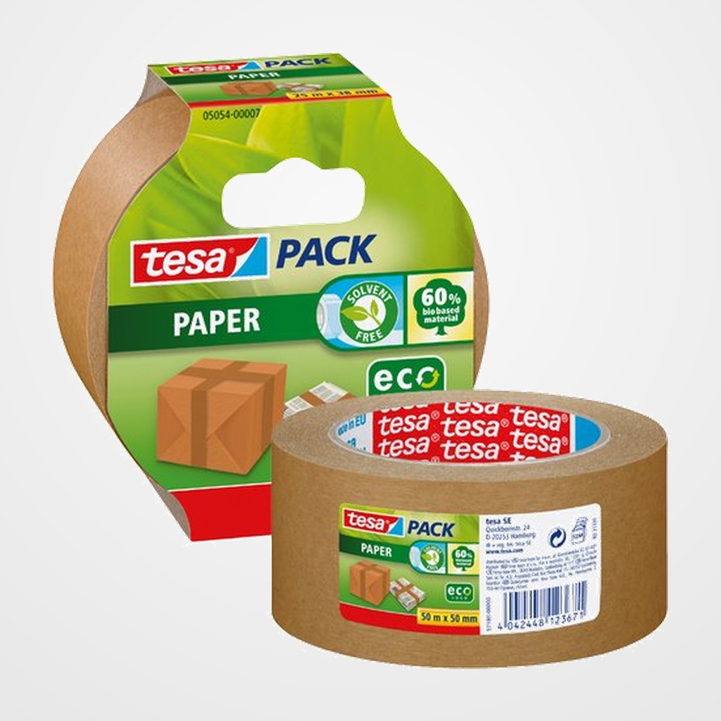 CINTA de EMBALAJE TESA PAPEL ECOLOGO rollo 50x50 MARRON