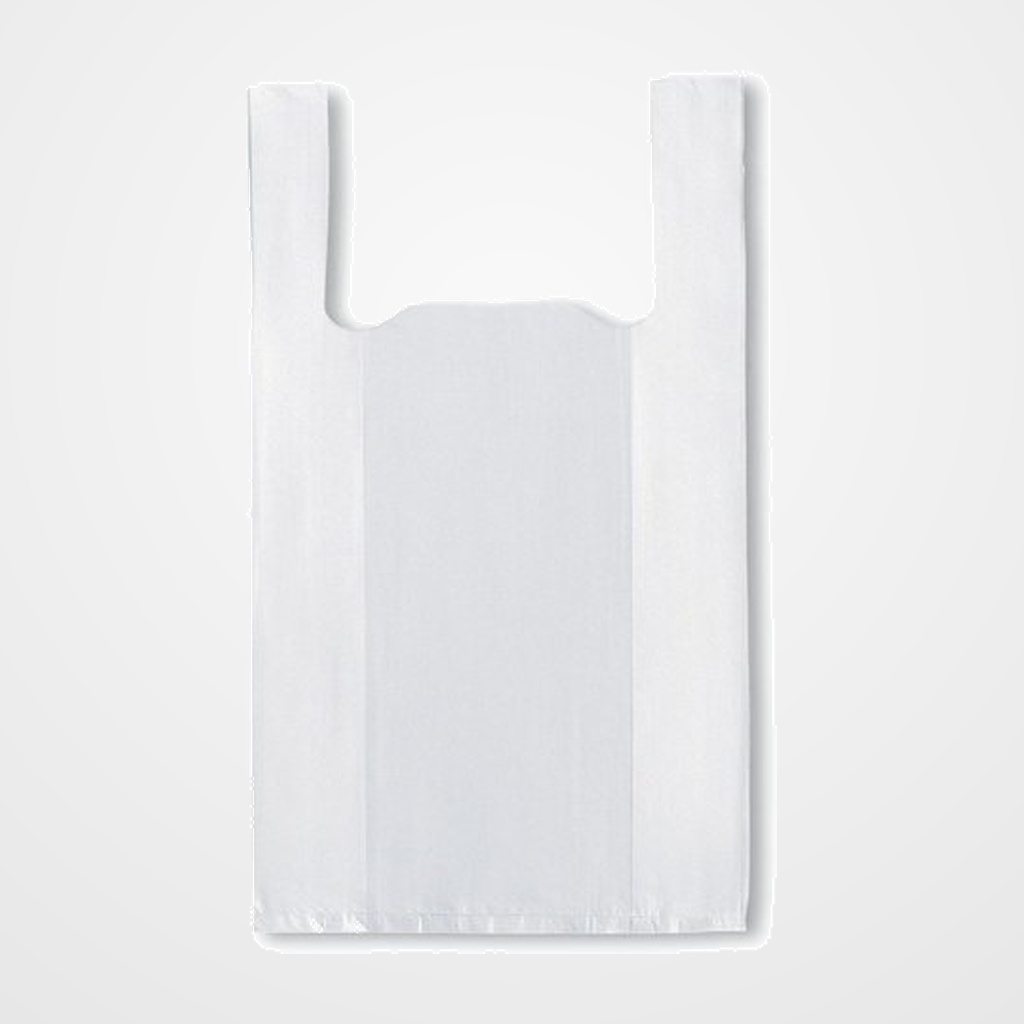 BOLSA CAMISETA BLANCA NORMATIVA UNE 50x60 cm PAQUETE de 100 (GALGA 200)