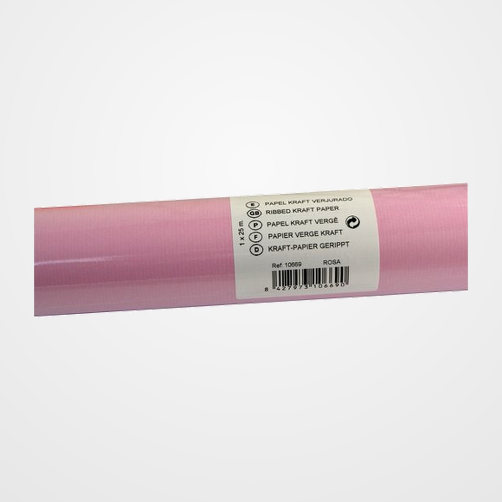 PAPEL de EMBALAR KRAFT ROLLO SADIPAL FUSION 1x25 m ROSA