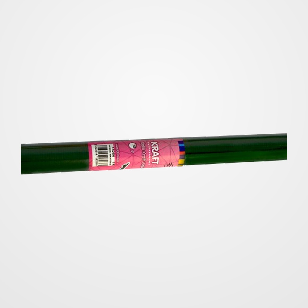 PAPEL de EMBALAR KRAFT IMPRESO ROLLO FABRISA 1x3 VERDE NAVIDAD