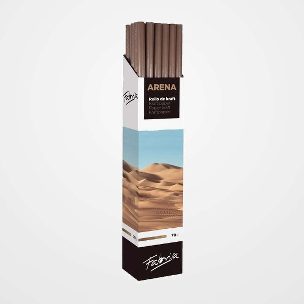 PAPEL de EMBALAR KRAFT ROLLO FABRISA 1x3 MARRON EXPOSITOR DE 30