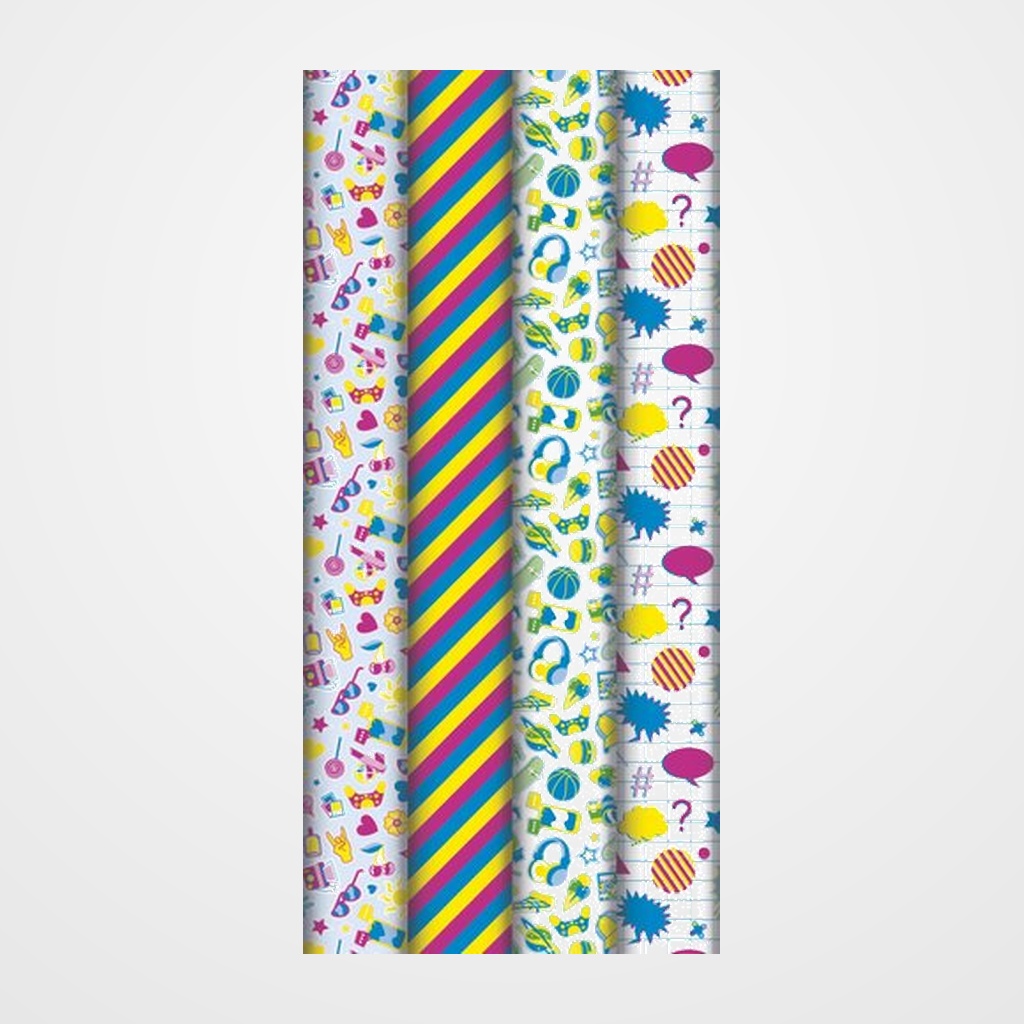 PAPEL de REGALO ROLLO CLAIREFONTAINE 0,7x2 m (CAJA de 30) EXCELLIA TODO AÑO PEP´S