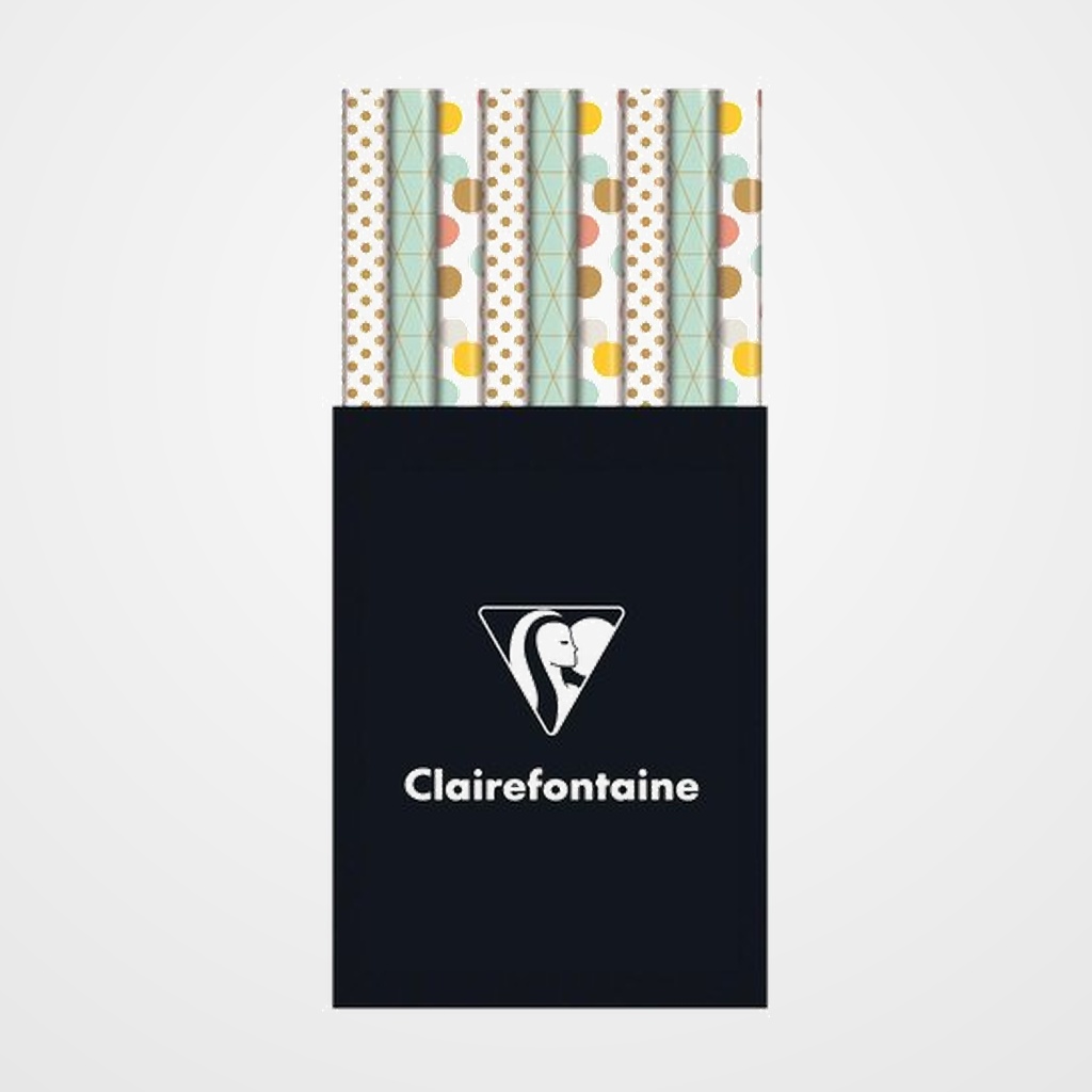 PAPEL de REGALO ROLLO CLAIREFONTAINE 0,7x2 m (CAJA de 60) TODO AÑO BASIC