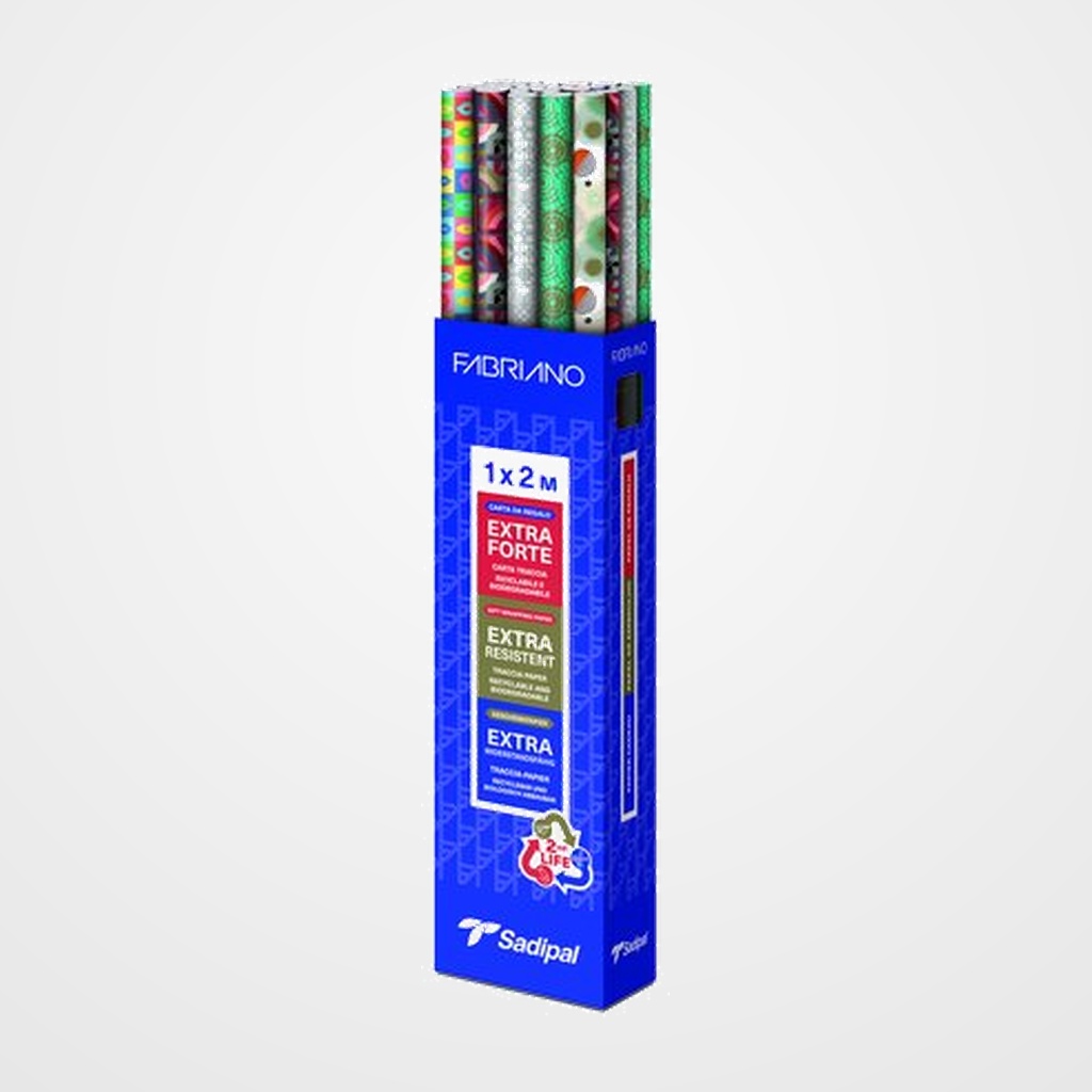 PAPEL de REGALO ROLLO SADIPAL GRAN FORMATO XL 1x2 m (CAJA de 30) TODO AÑO ELEGANCE GIFT
