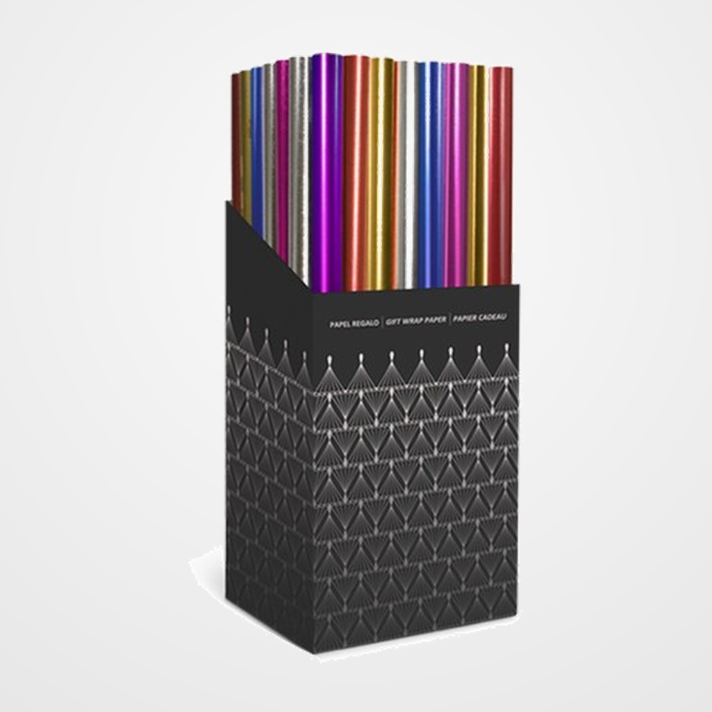 PAPEL de REGALO ROLLO TV 0,7x1,5 m (CAJA de 60) GOFRADO LISO