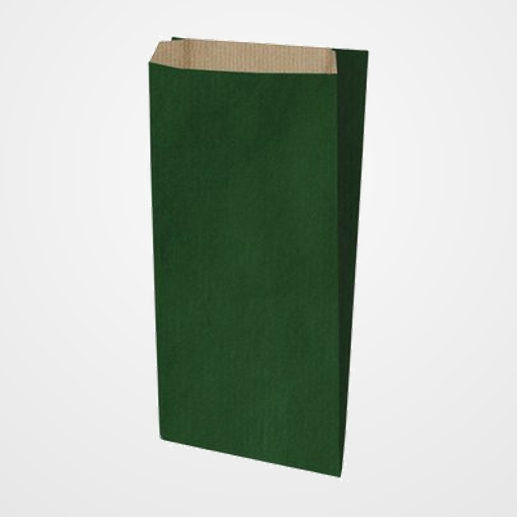 SOBRE PARA REGALO TV 15x32+6 cm. KRAFT VERDE PAQUETE DE 25