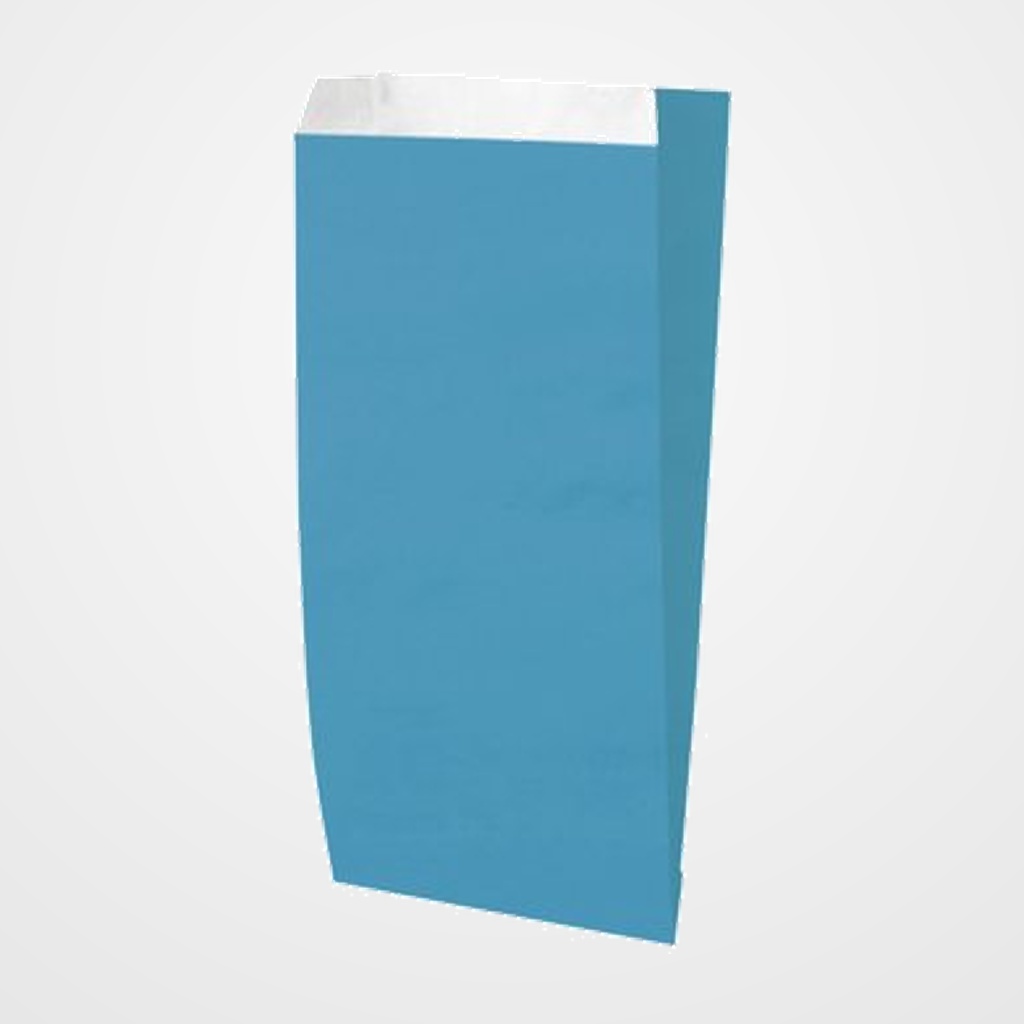 SOBRE PARA REGALO TV 21x38+7 cm. CELULOSA AZUL PAQUETE DE 25