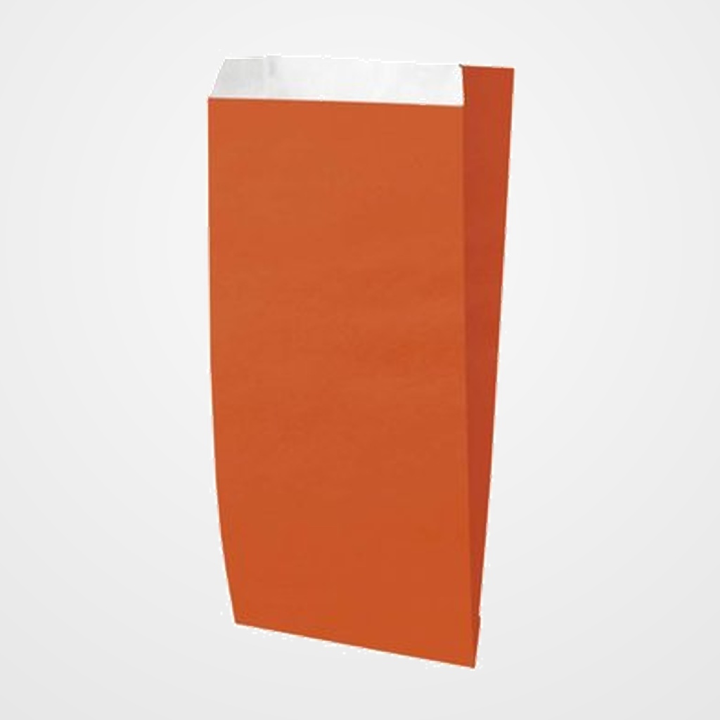 SOBRE PARA REGALO TV 21x38+7 cm. CELULOSA NARANJA PAQUETE DE 25