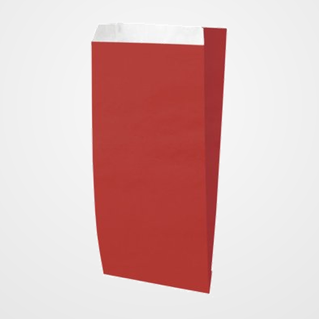 SOBRE PARA REGALO TV 21x38+7 cm. CELULOSA ROJO PAQUETE DE 25