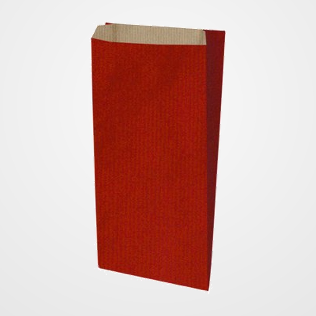 SOBRE PARA REGALO TV 21x38+7 cm. KRAFT ROJO PAQUETE DE 25