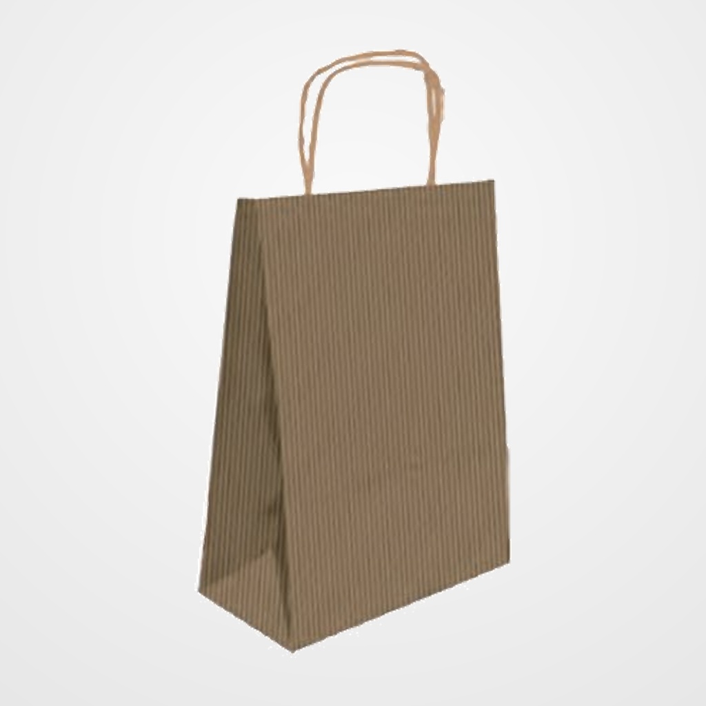 BOLSA de PAPEL ANDINA KRAFT LISO 27x37x12 cm CRUDO/NATURAL PAQUETE de 50