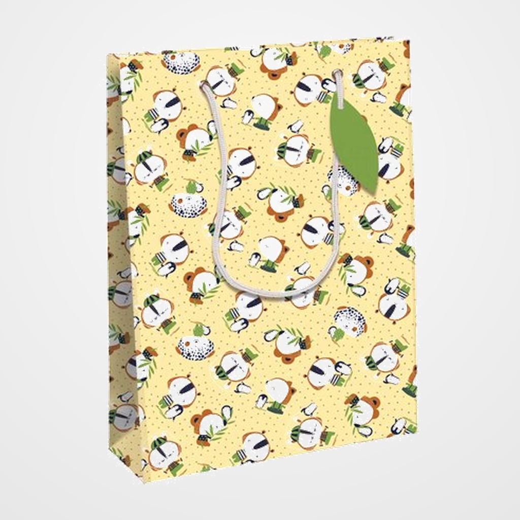 BOLSA de PAPEL CLAIREFONTAINE EXCELLIA DECORADO C/ASAS 33x27x14cm COLEGAS PACK DE 6