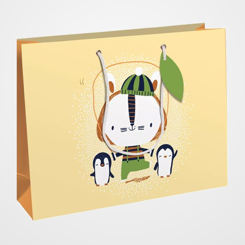 BOLSA de PAPEL CLAIREFONTAINE EXCELLIA DECORADO C/ASAS 37x27x12cm COLEGAS PACK DE 6