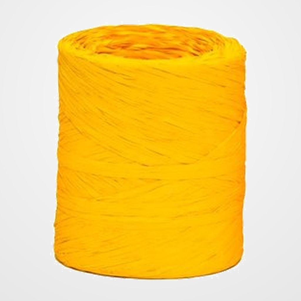 RAFIA CINTA de 4 mm ROLLO de 200 m AMARILLO
