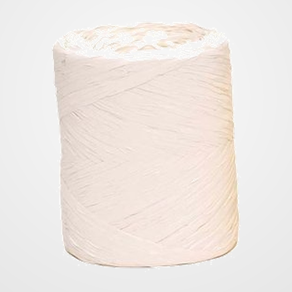 RAFIA CINTA de 4 mm ROLLO de 200 m BLANCO