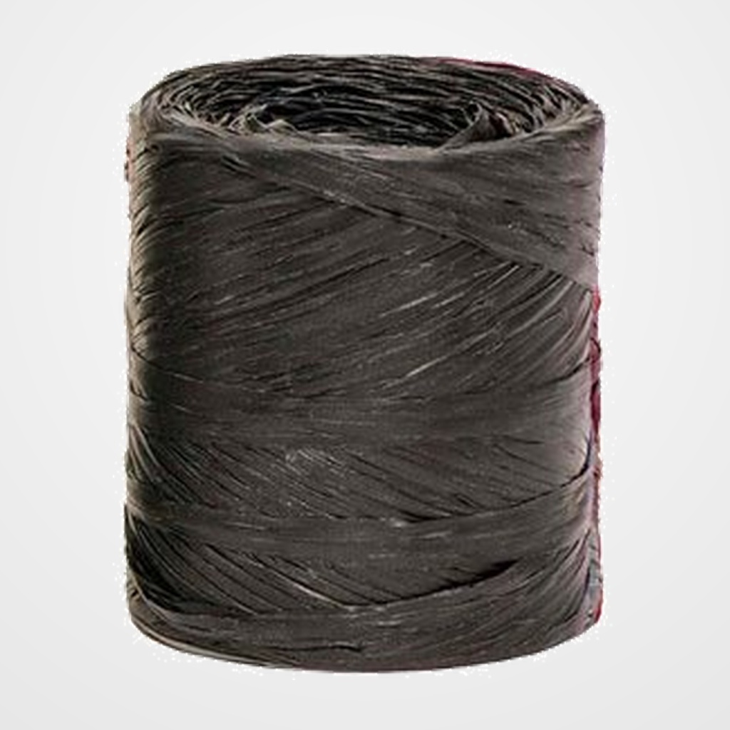 RAFIA CINTA de 4 mm ROLLO de 200 m NEGRO