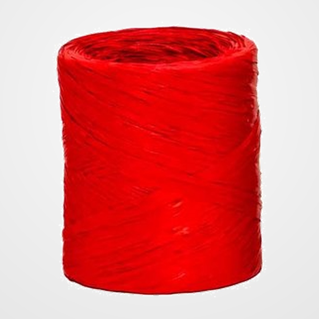 RAFIA CINTA de 4 mm ROLLO de 200 m ROJO
