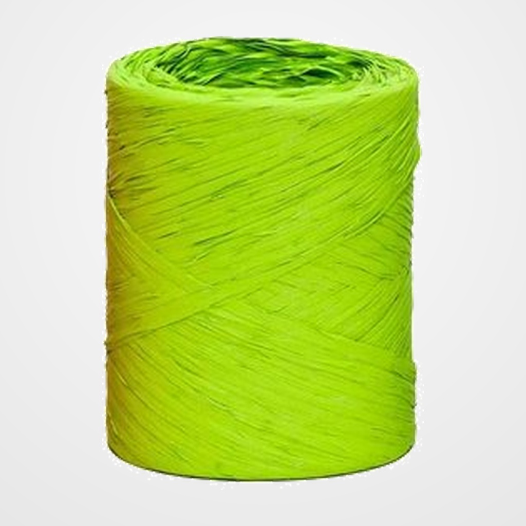 RAFIA CINTA de 4 mm ROLLO de 200 m VERDE