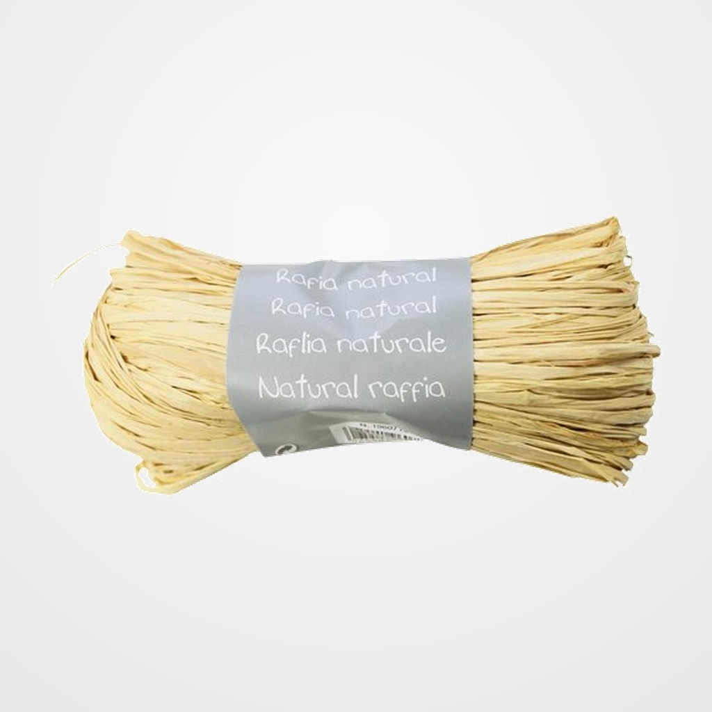 RAFIA CINTA ROLLO CLAIREFONTAINE 50 g (CAJA de 8) KRAFT NATURAL