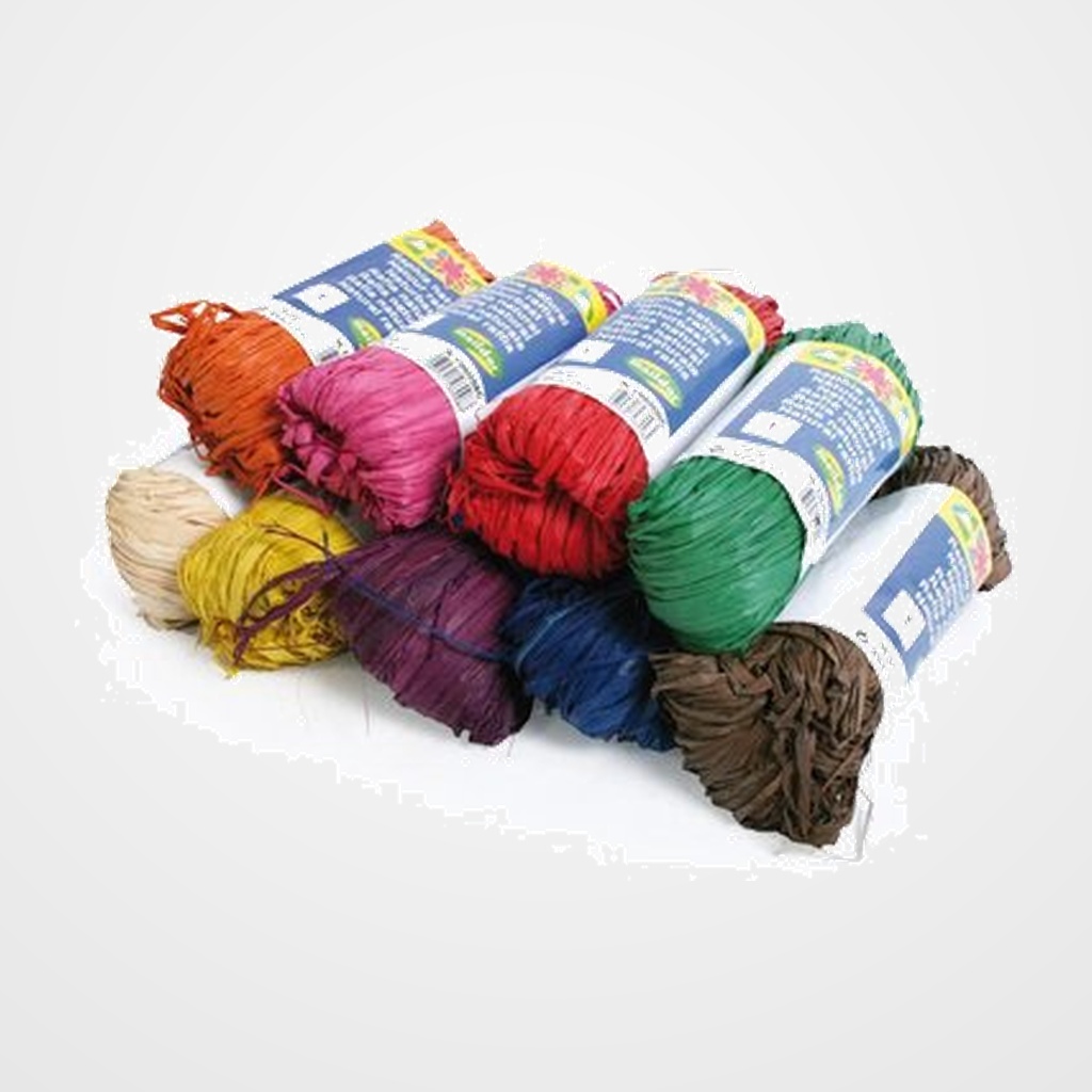 RAFIA CINTA ROLLO CLAIREFONTAINE 50 g (CAJA de 9) COLORES SURTIDOS