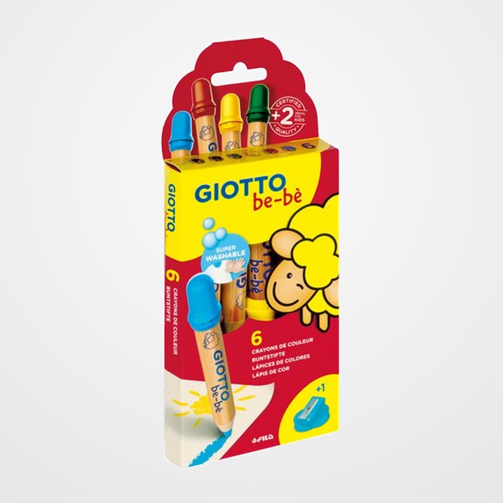 LAPICES de COLORES GIOTTO BEBE SUPER estuche de  6