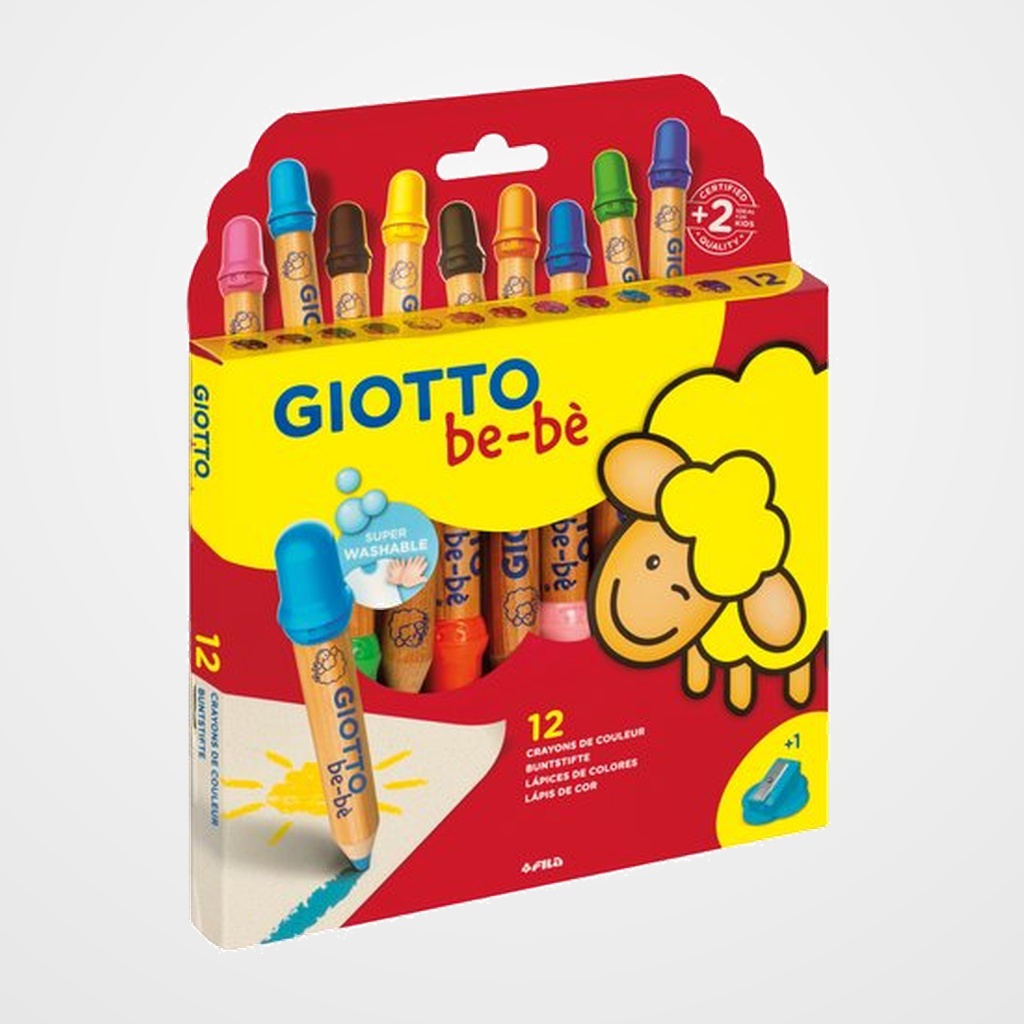 LAPICES de COLORES GIOTTO BEBE SUPER estuche de 12