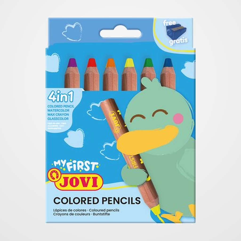 LAPICES de COLORES JOVI MY FIRST COLORED PENCILS CAJA de 6