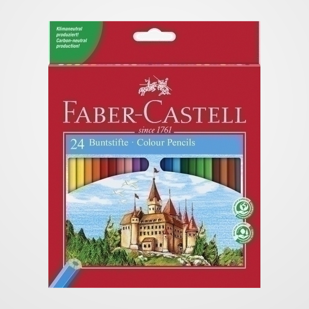 LAPICES de COLORES FABER-CASTELL ESTUCHE de 24