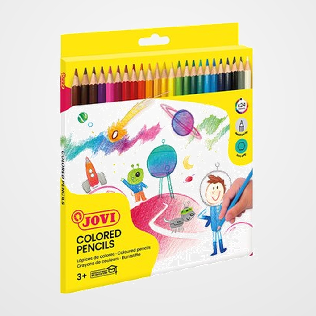 LAPICES de COLORES JOVI estuche de 24