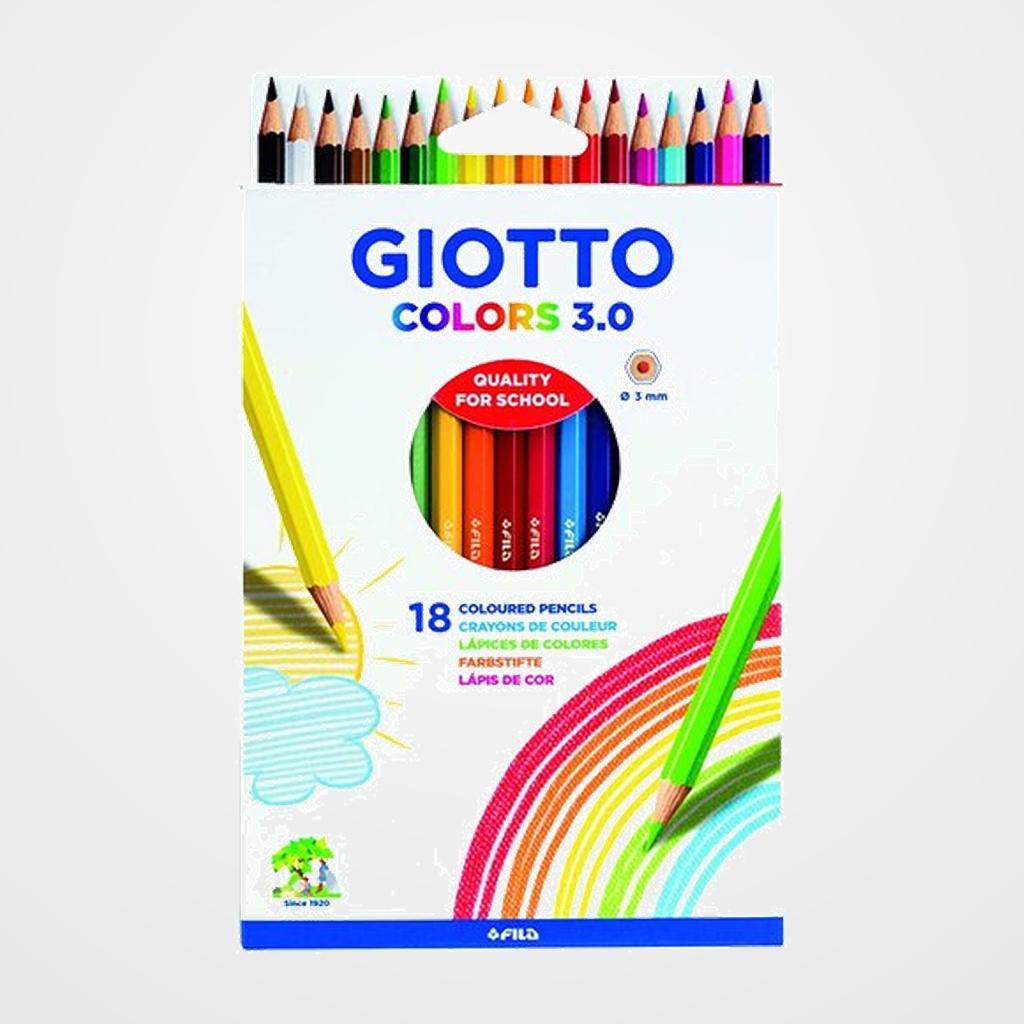 LAPICES de COLORES GIOTTO COLORS 3.0 Estuche 18 unidades