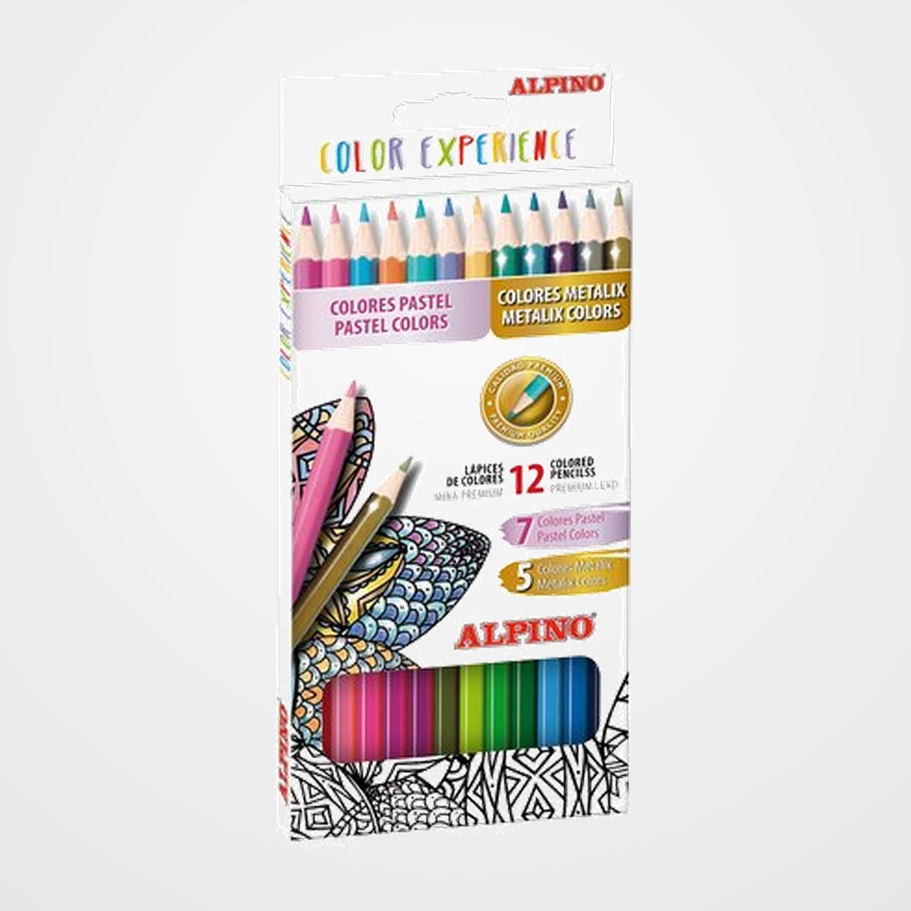 LAPICES de COLORES ALPINO COLOR EXPERIENCE estuche de 12