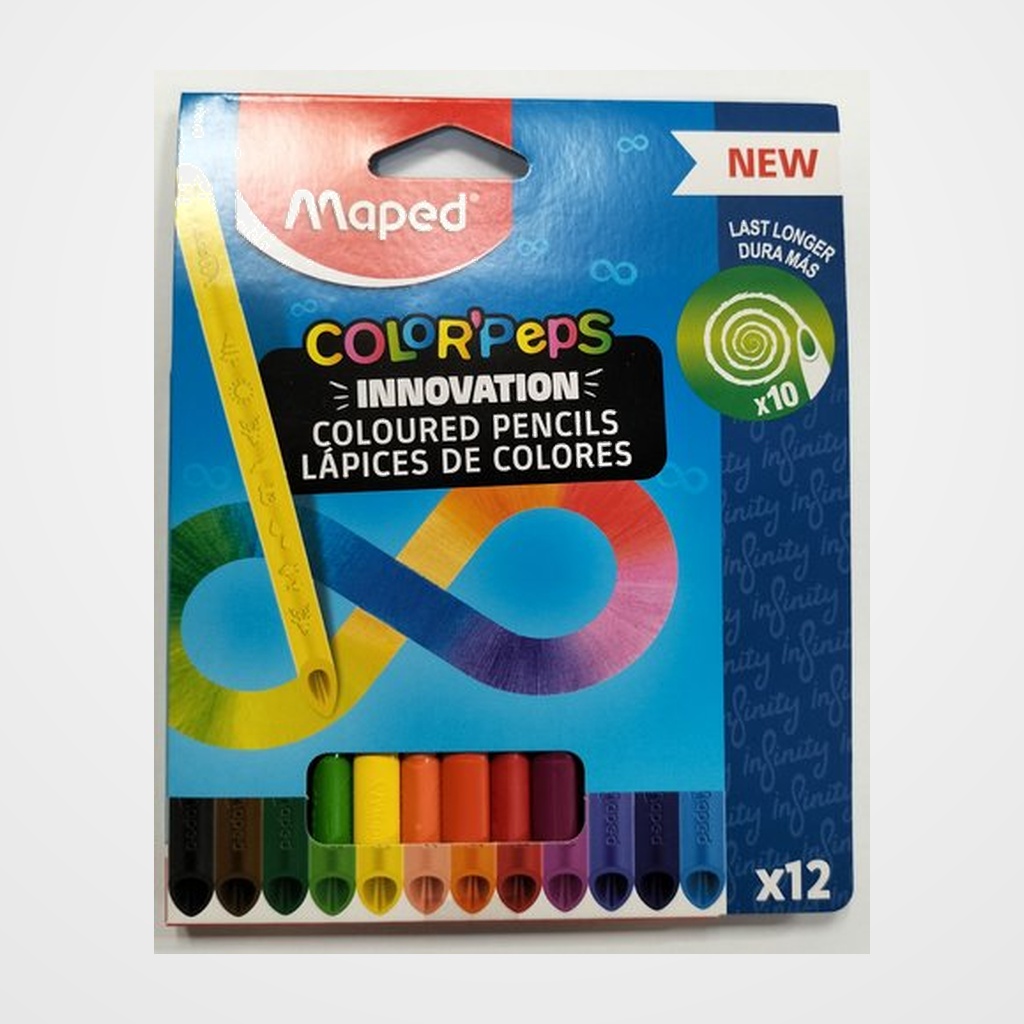 LAPICES de COLORES MAPED INFINITY estuche de 12