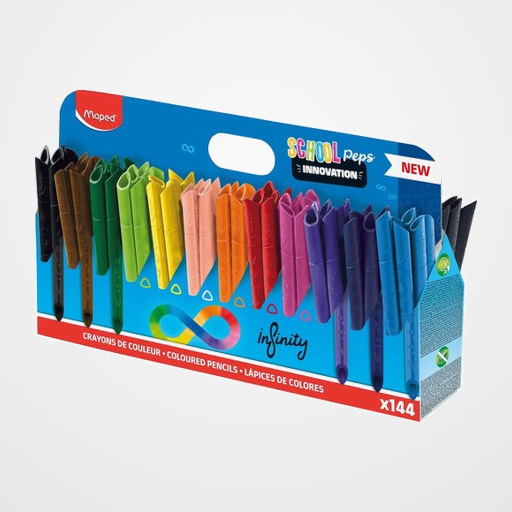 LAPICES de COLORES MAPED INFINITY SCHOOL PACK de 144