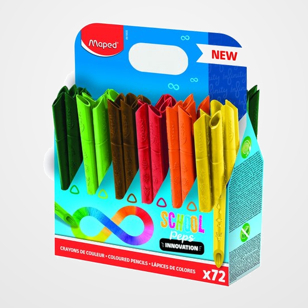 LAPICES de COLORES MAPED INFINITY SCHOOL PACK de 72