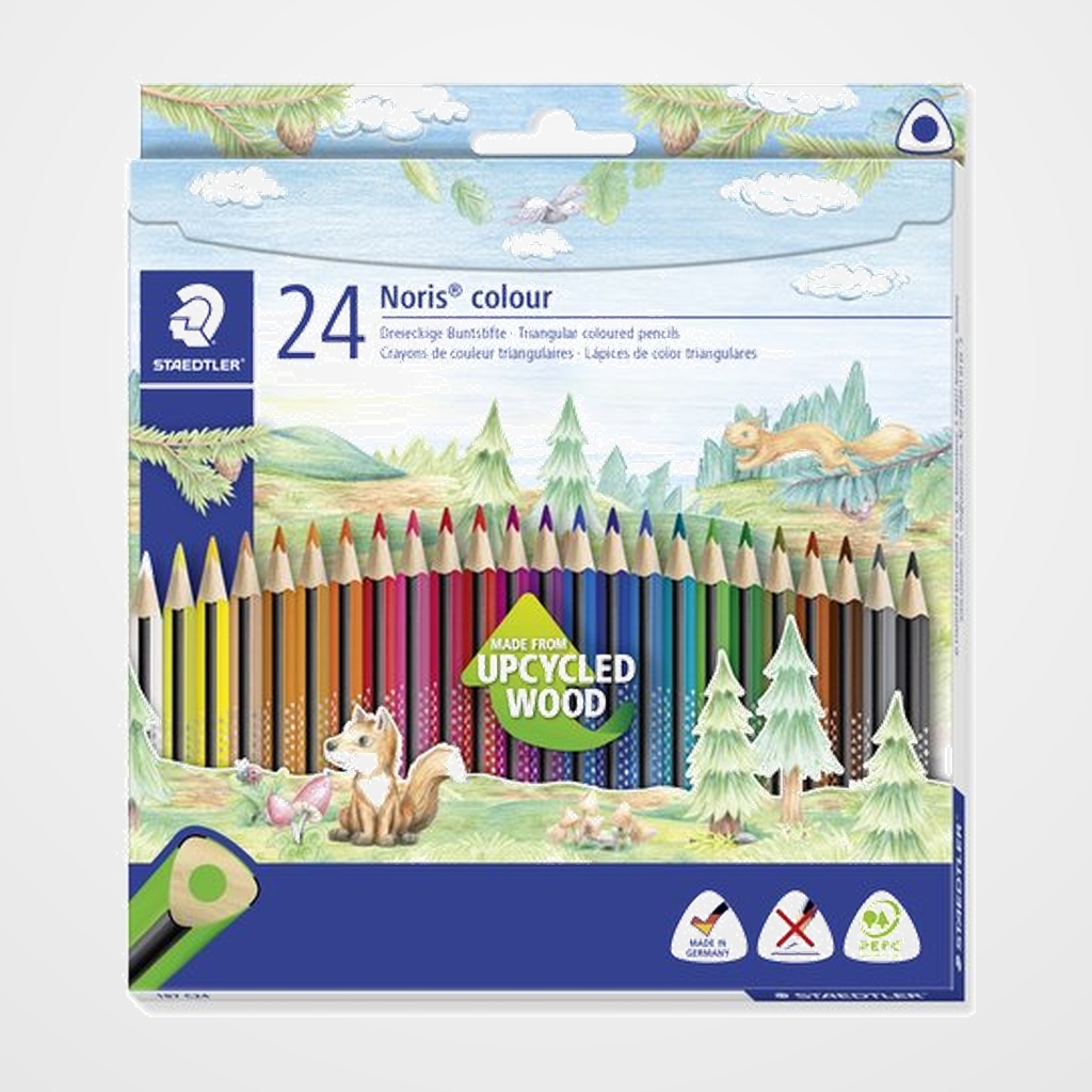 LAPICES de COLORES STAEDTLER 187 NORIS COLOUR WOPEX estuche de 24