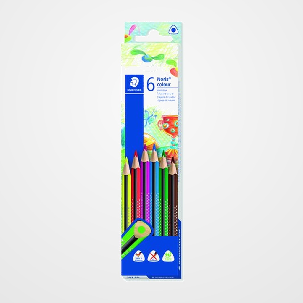 LAPICES de COLORES STAEDTLER 187 NORIS COLOUR WOPEX estuche de 6