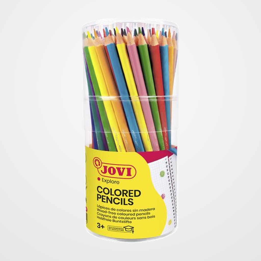 LAPICES de COLORES JOVI WOODLESS TRIANGULAR bote de 84