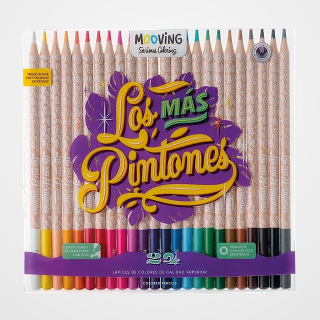 LAPICES de COLORES MOOVING ESTUCHE de 24