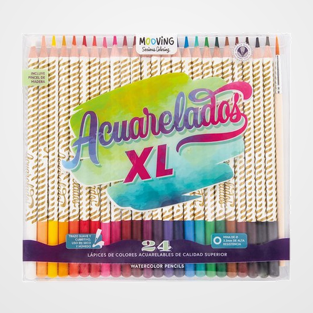 LAPICES ACUARELABLES MOOVING ESTUCHE de 24
