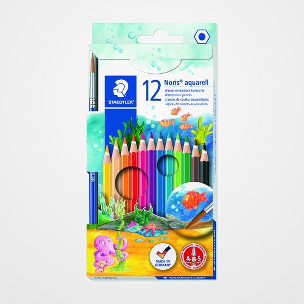 LAPICES ACUARELABLES STAEDTLER 144 10 NORIS CLUB AQUARELL estuche de 12