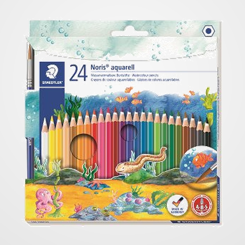 LAPICES ACUARELABLES STAEDTLER 144 10 NORIS CLUB AQUARELL estuche de 24